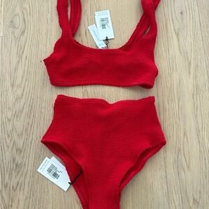 bond-eye Scarlet Textured Bikini Set